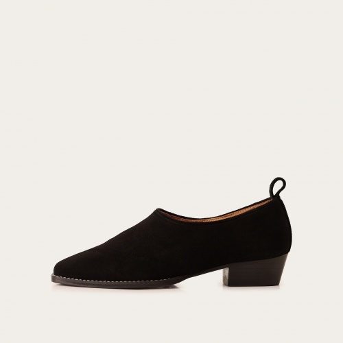 Vincent Flats, black velvet OUTLET